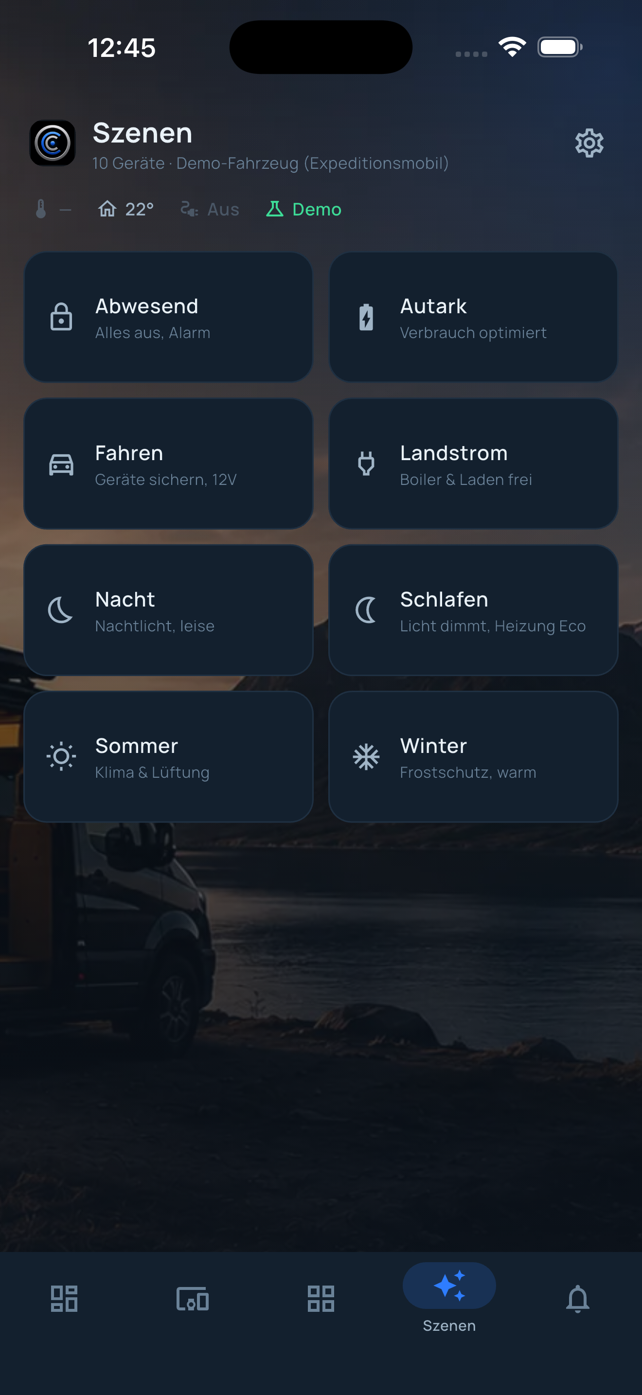 Szenen in der App